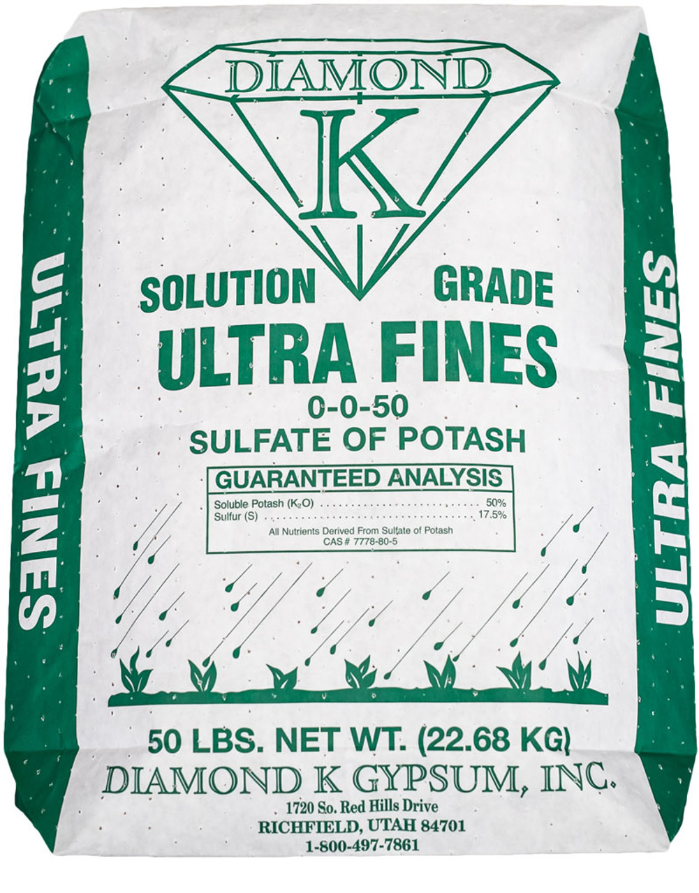 Diamond K Ultra Fine (potassium sulfate) 50lb * In Store Pick Up Only - DS  Urban Farm / DS Garden Supplies