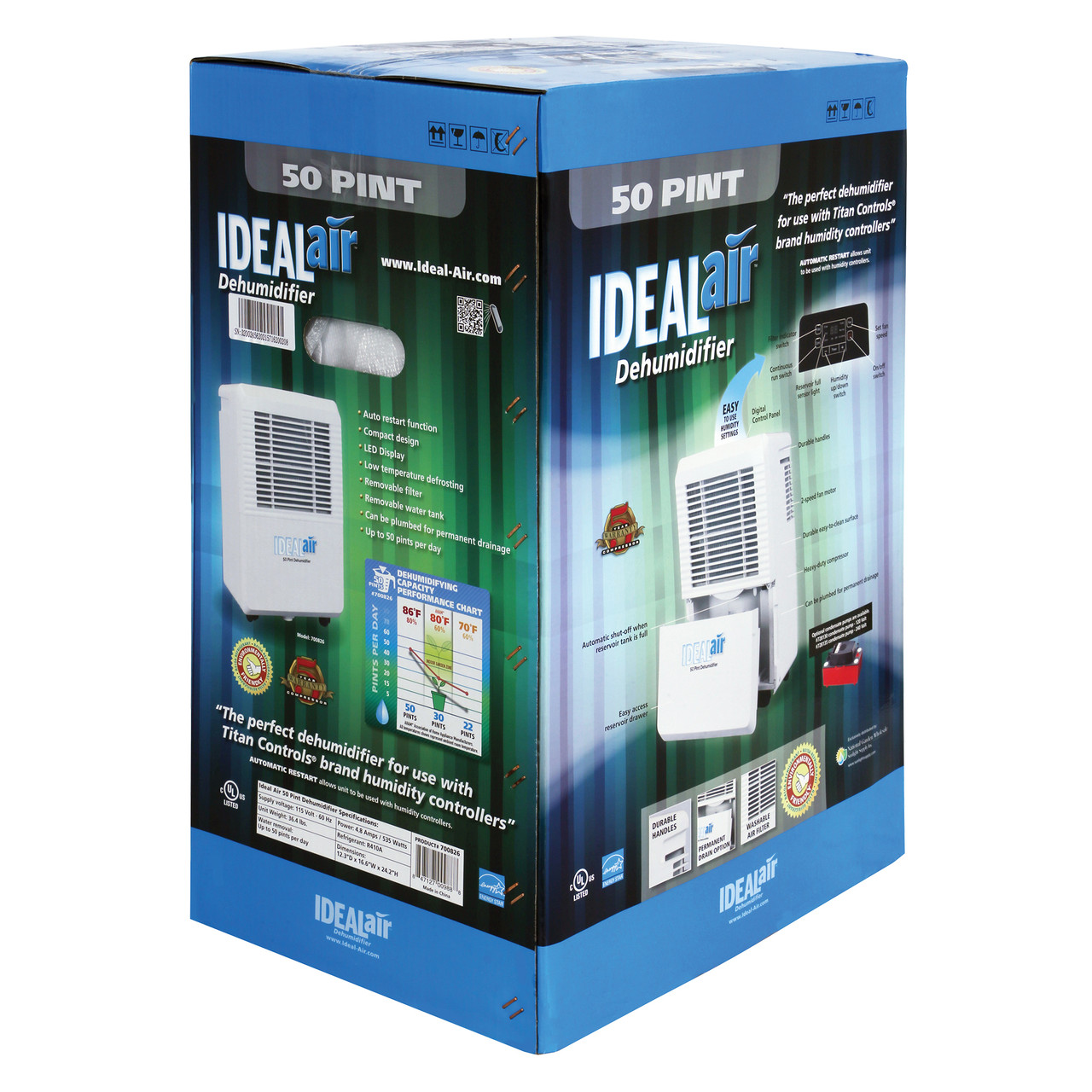 Ideal Air Dehumidifier 30-50 pint 700826