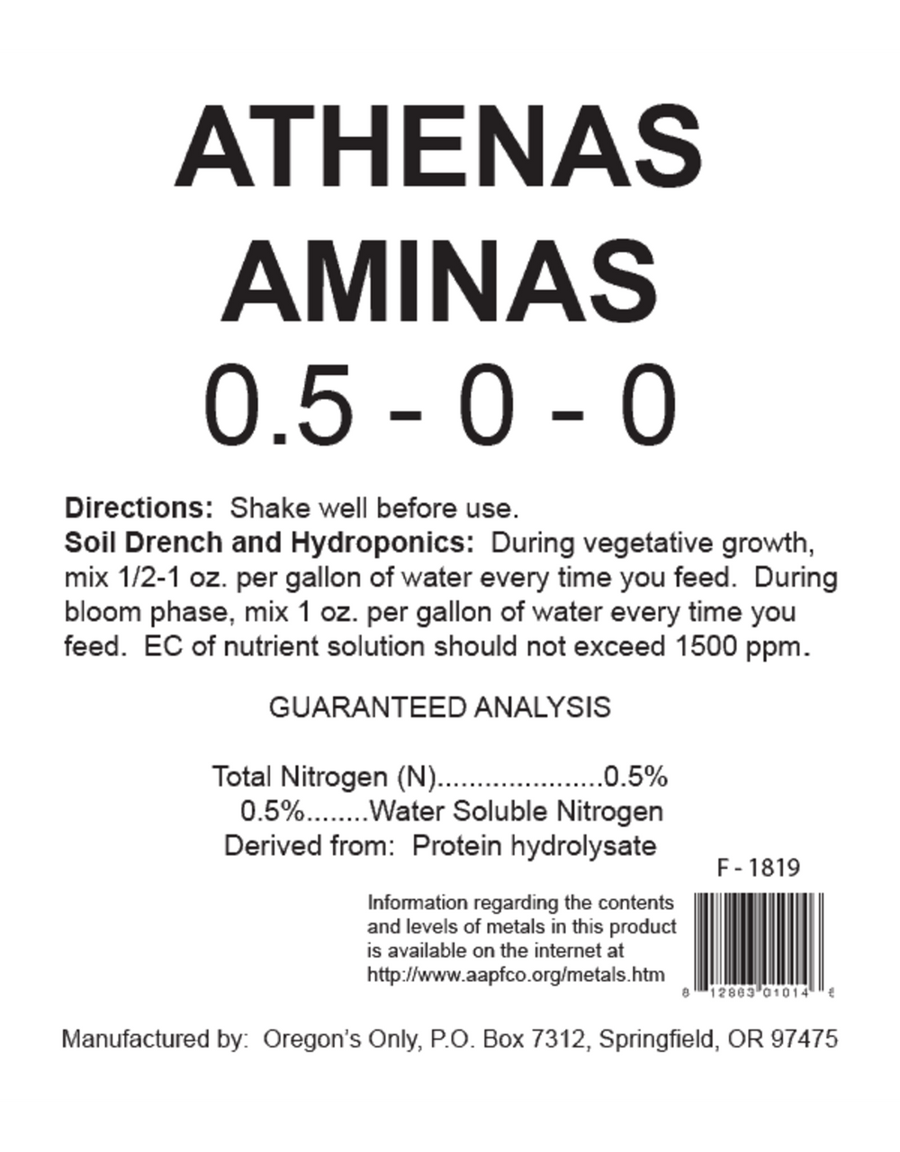 Athena's Aminas 55gal drum