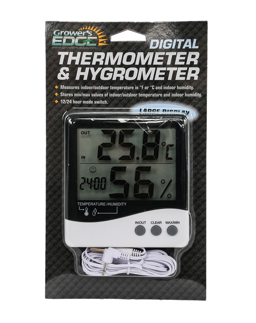 Growers Edge Digital Thermometer & Hygrometer