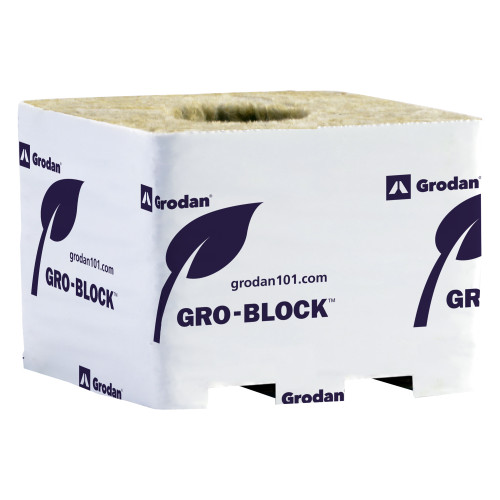 Grodan Improved GR7.5 w/ hole (4" x 4" x 3.1") wrapped CASE