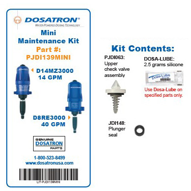 Dosatron Mini Maintenance Seal Kit Doser 14GPM - Image 5