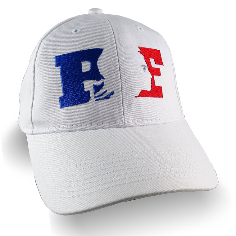 République Française RF France Blue White Red Silhouette Embroidery Design Adjustable White Structured Baseball Cap French Style