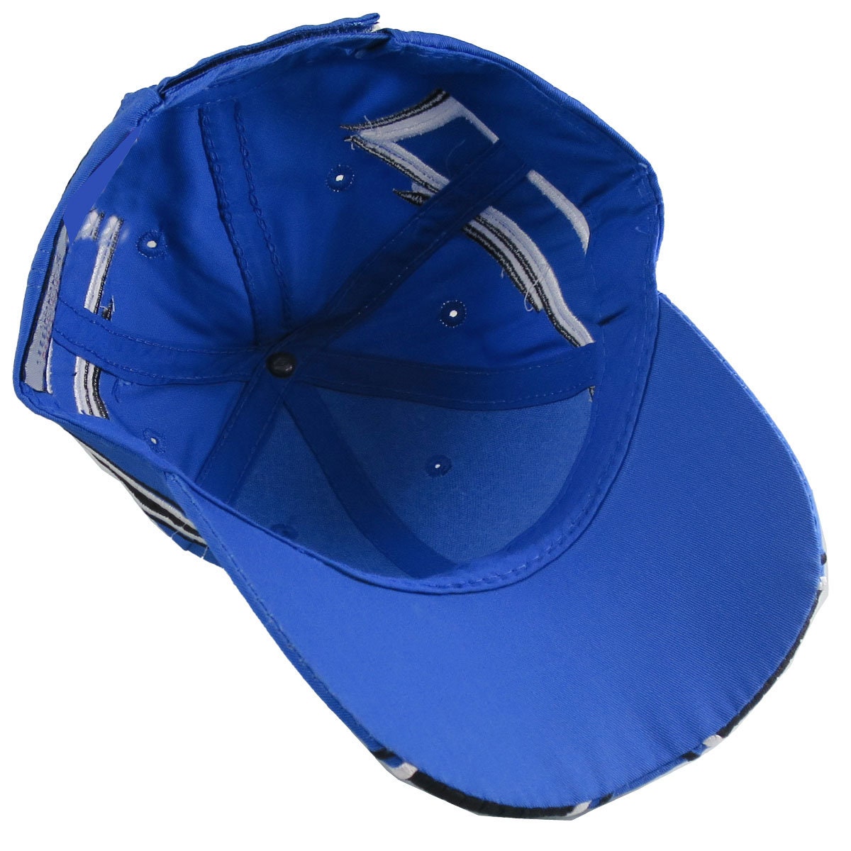Custom Personalized Blue Marlin Fish Embroidery Adjustable Royal Blue  Structured Polycotton Baseball Cap with Option to