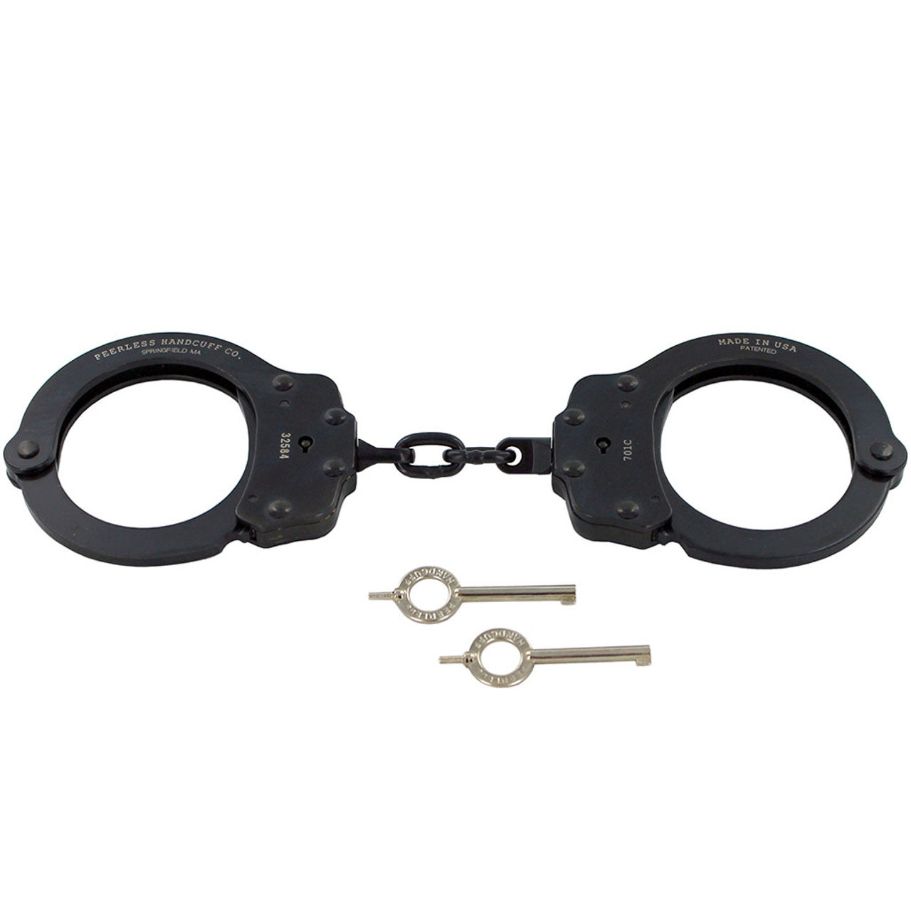 Peerless Handcuff Company 701C 手錠 鍵付き Peerless-Black-