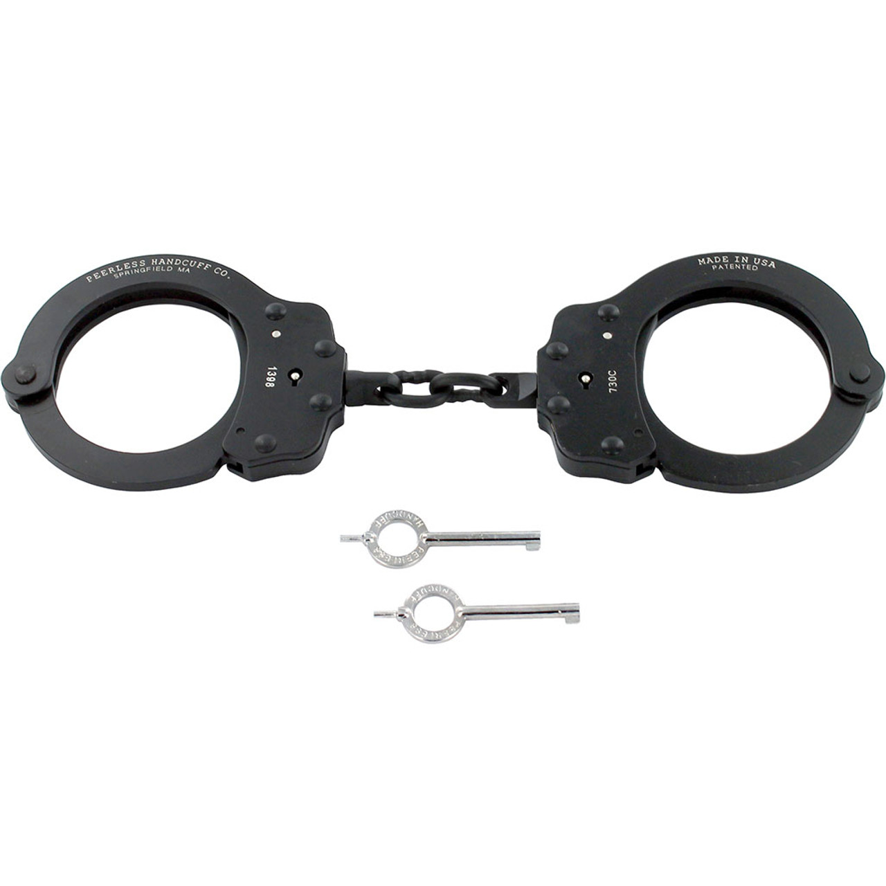 Peerless Model 730C Superlite Aluminum Black Handcuffs