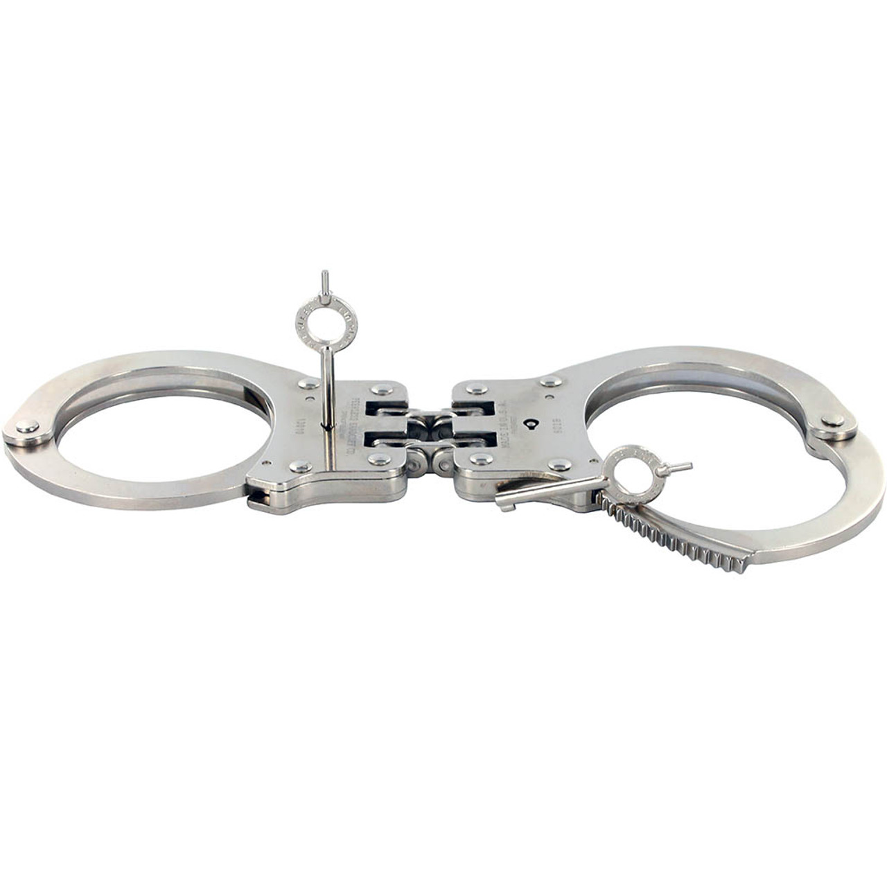 Peerless Model 801C Hinged Nickel Handcuffs