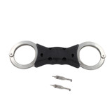 Kel-Met KM-2000 Stainless Steel Rigid Handcuffs & Nylon Holder