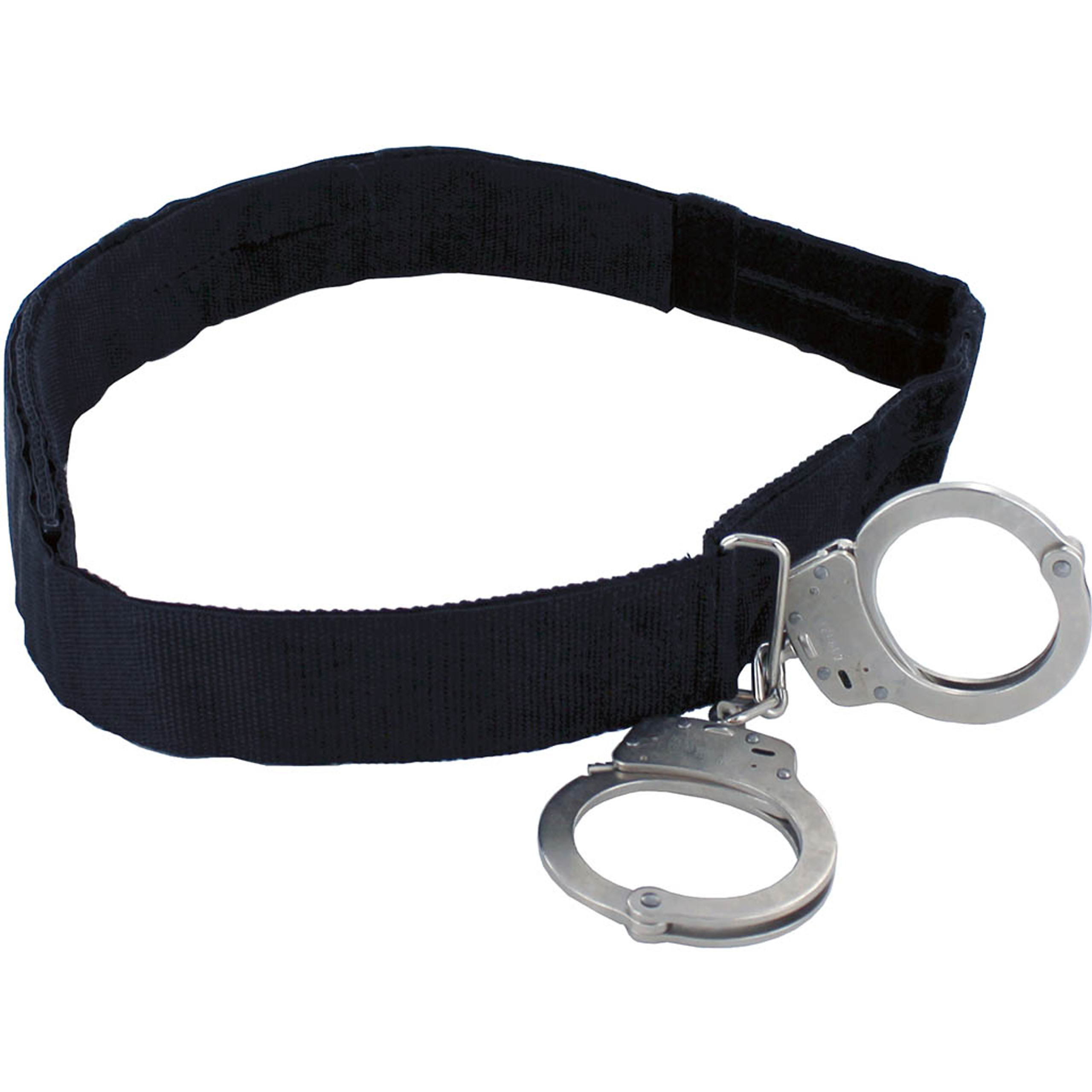 Ripp Restraints Model TB400 Transport Belt with Handcuffs attached at