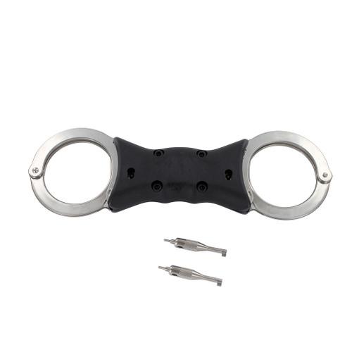 Kel-Met KM-2000 Stainless Steel Rigid Handcuffs & Nylon Holder