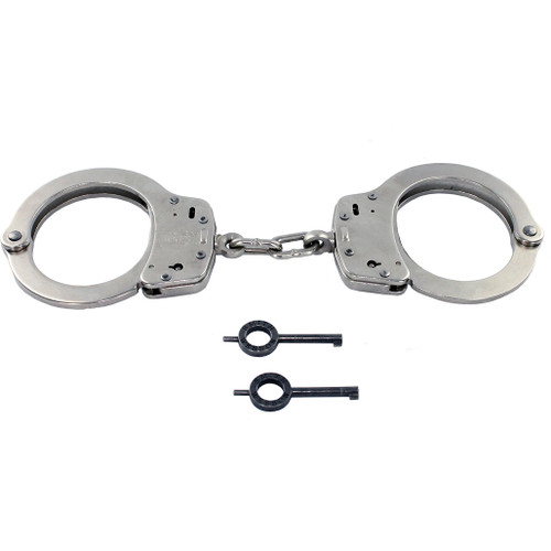 Details about   Professional Military Grade Handcuff Carbon Steel Double Lock Keys Handcuff CASE