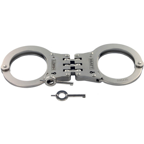 Hiatt Model 2050 Triple Hinged Nickel Handcuffs