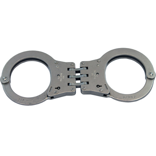 TCH Model 812 Dual Key Hole Standard Hinged Black Handcuffs