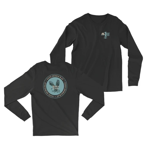Alaska First Seal - L. Chest (Black Long-Sleeve Tee)