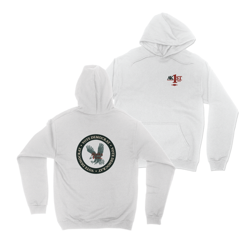 Alaska First Seal - L. Chest (White Pullover Hoodie)