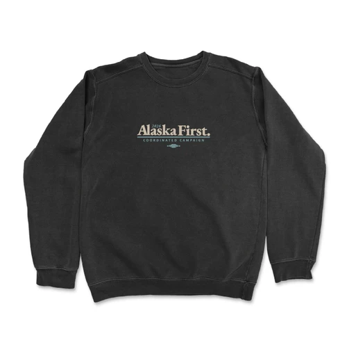 Alaska First (Black Crewneck Sweater)