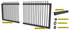 Steel Security Sliding Gate Kit - 4260mm Wide - 1790 or 2090mm High