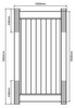 Details of Hamptons PVC Full Privacy Gate - 1000mm W x 1800mm H (POSTS SOLD SEPARATELY) - Info Details of Hamptons PVC Full Privacy Gate - 1000mm W x 1800mm H (POSTS SOLD SEPARATELY) - Info