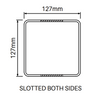 2 Way Post for Full Privacy Fence - 2500mm long - 127x127mm wide - 3.8mm Wall Thickness - Comes With Tapered Cap