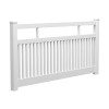 White PVC Semi-Privacy Picket Fence Panel - 2388mm W x 1200mm H