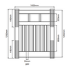 Semi Privacy Gate - 1000mm W x 1200mm H - Info