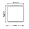 2 Way Post for Semi Privacy Fence - 1900mm long - 102x102mm wide - 3.8mm Wall Thickness - Info