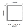 90 Degree Post for Semi Privacy Fence - 1900mm long - 102x102mm wide - 3.8mm Wall Thickness - Info