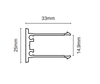 50x50mm Back Clip - 6100mm long - Info