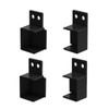 Aluminium Horizontal Brackets for 40x40mm Battens Rail - Pack of 4 - Black