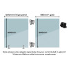 Pool Glass Gate Kit - 1000mm wide gate hinge/support panel + 900mm* wide gate