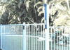Premium Pearl White Flat Top Pool Fence Panel + Brackets Bundle - Buy Online at Fence Guru!