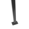 Flanged Fence Post with cap 1.3m - to bolt down - Woodland Grey