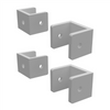 "C" Bracket Kit for BARRIER (BARR) Batten Fence Panel- PEARL WHITE (4 PACK)