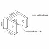 Slimline Pearl White BARR "C" Bracket -Slimline Fence Panel Fitting Brackets For BARR Batten Fence Panels - Specifications and drawing details.