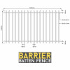 BARR Batten Pool Fence 1200 High Panel Details.