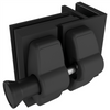 Internal 90-Degree Corner Latch Option for our Standard Frameless Glass-to-Glass Gate Kits - Black Finish