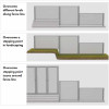 Diagram showing Pool Perf Retaining Wall or Step down panels - 1.9m high perforated pool fence retaining wall panel | Fence Guru