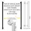 Pair of 1.8m High BARR Gate-Makers - Gate Converters/Gate Styles to Transform a BARR Batten Fence Panel into a Custom-Width Gate - Satin Black