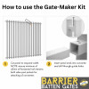 Step 1 and 2 How to install 1.2m High BARR Gate Converters/Gate Styles to Transform a BARR Batten Fence Panel into a Custom-Width Gate - Black