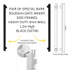 Pair of 1.2m High BARR Gate Converters/Gate Styles to Transform a BARR Batten Fence Panel into a Custom-Width Gate - Satin Black