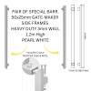 Pair of 1.2m High BARR Gate Converters/Gate Styles to Transform a BARR Batten Fence Panel into a Custom-Width Gate - Pearl White