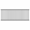900mm high x 2400mm wide aluminium flat-top garden panel, powder-coated black.