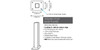 1.6m Fence Post with base plate in colour of your choice. (Black, Monument, Primrose and Pearl white base plates may differ in detail depending on location). 