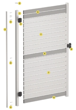 Timber Slat Gate - Wide Slat Gate Frame Kit by FenceGuru