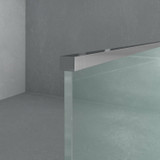 Square 25mm x 21mm Top Rail (for 12mm Glass)