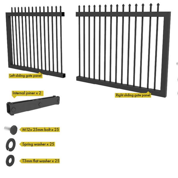 Sliding Gate Kit (Heavy Duty) 4260mm Wide FenceGuru