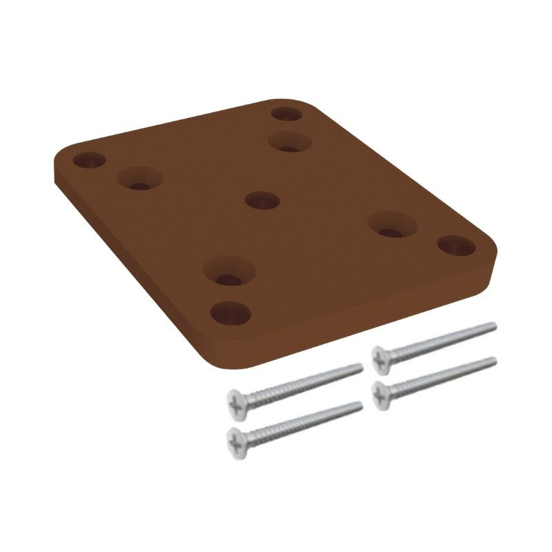 50x50mm Timber Look (Base Plate & Cover Kit) by FenceGuru
