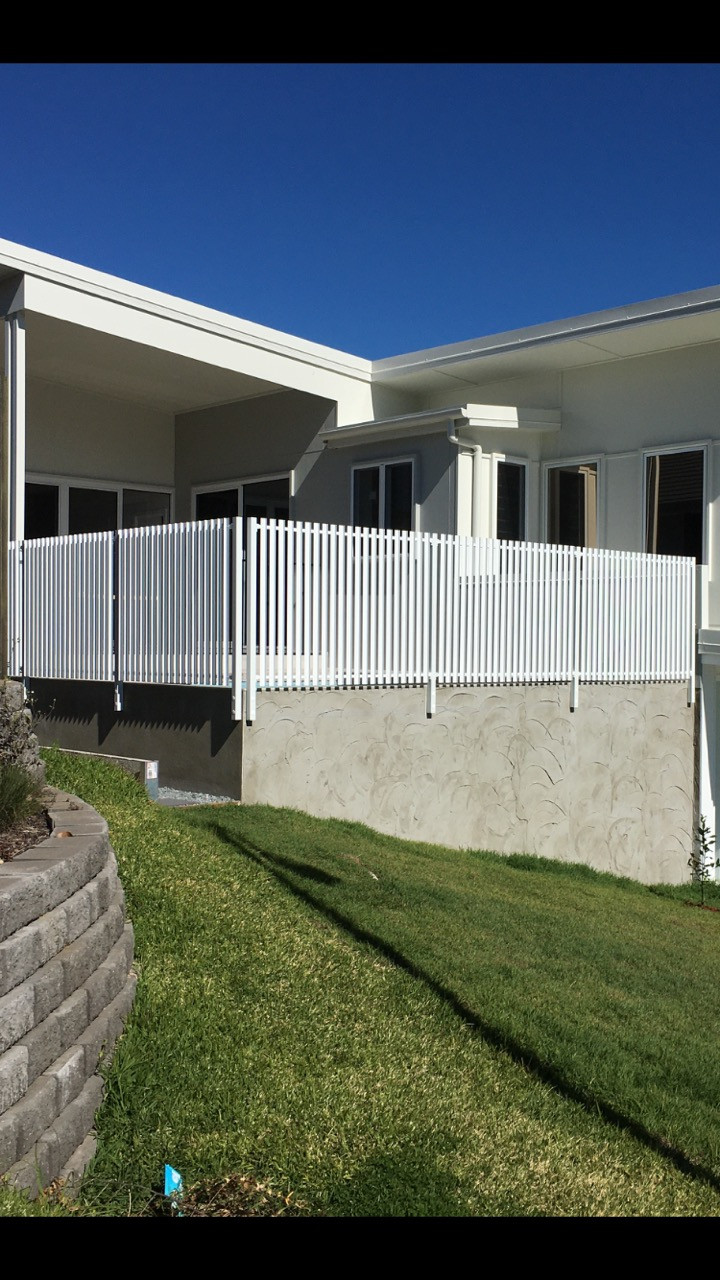 Slat Fence Pool Safe Fence Panel in Black FenceGuru