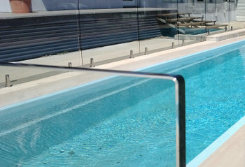 250Wx1200Hx12mm Frameless Glass Pool Fence Panel, 'A' Grade Quality, Australian Standards Pass Mark, Clear Toughened, Polished Edges and Corners
