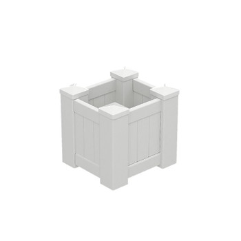 Square White PVC Planter Box - 505mm long x 505mm wide - 500mm high